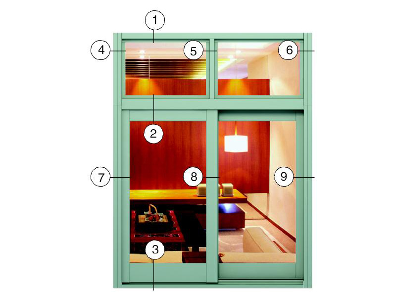 2009（86）系列隔热节能推拉窗结构图